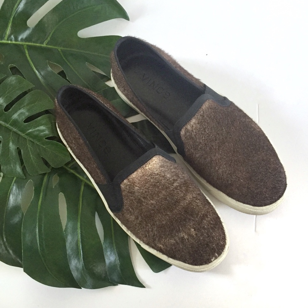 Vince Pony fur slip-ons - Picture 1 of 8